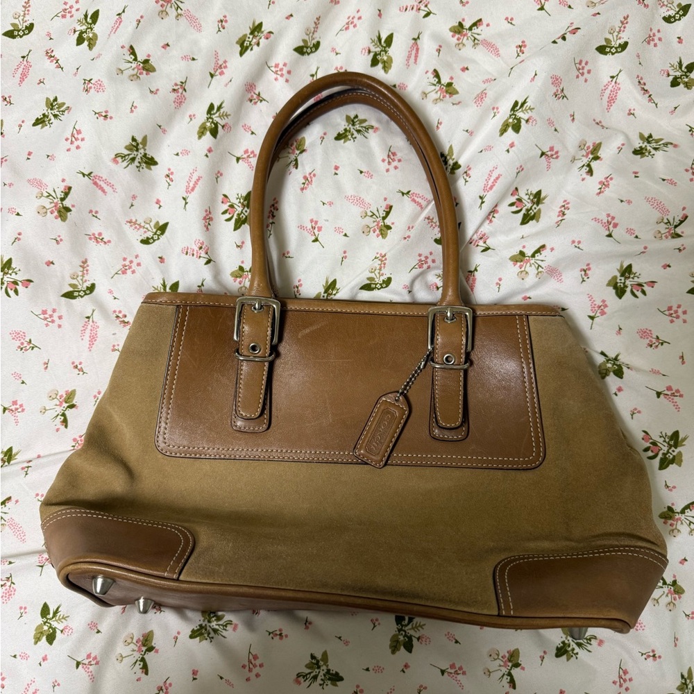 RARE SUEDE COACH HANDBAG